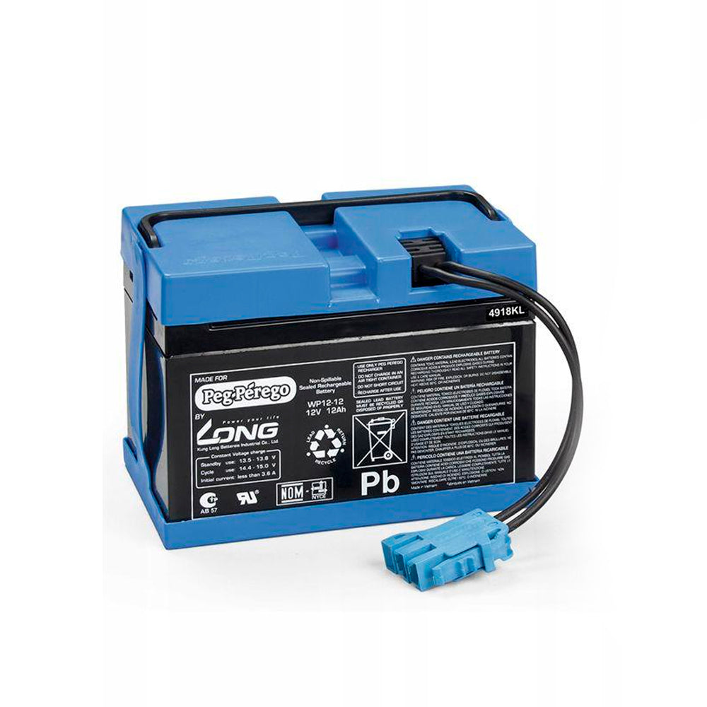 Bateria Peg-Pérego 12V 8Ah para Carro Elétrico Infantil Burigotto, Preto/Azul, Compatível  T-Rex, Ranger, John Deere