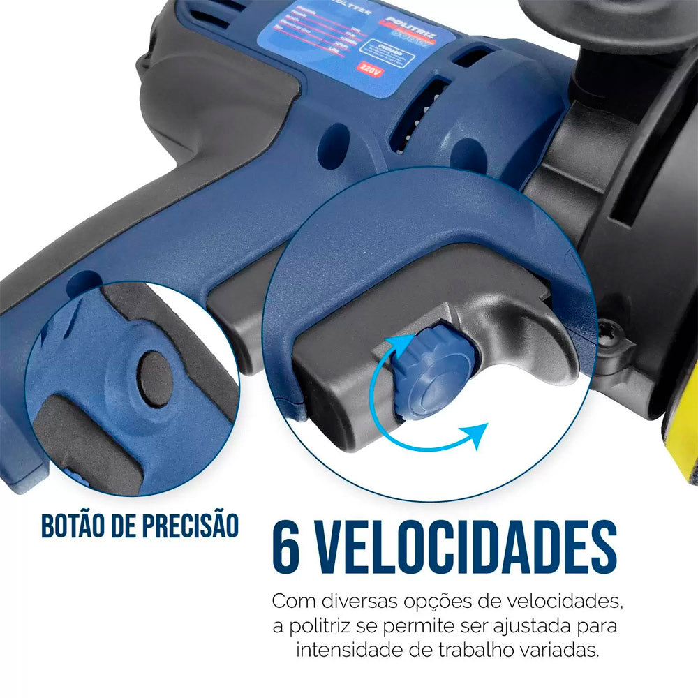 Politriz Lixadeira Automotiva Profissional 5 Polegadas 600W - Holtter