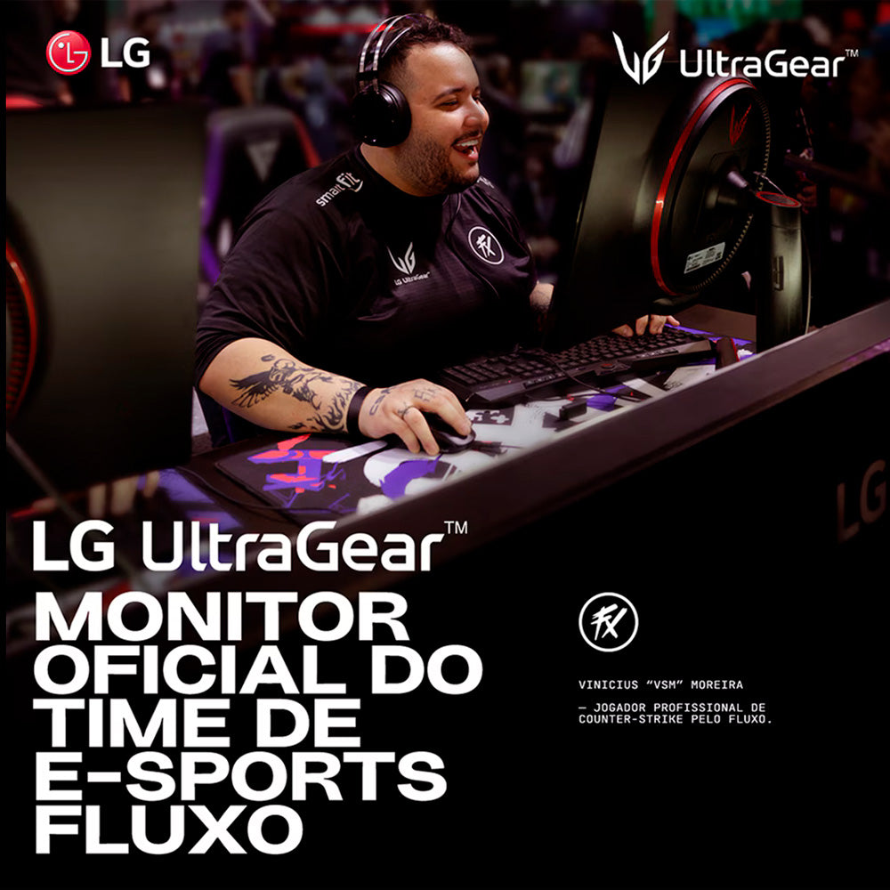Monitor Gamer LG UltraGear 24" Full HD, IPS, 180Hz, 1ms, HDMI e DP, NVIDIA G-SYNC , FreeSync, HDR10, sRGB 99%, 24GS60F-B