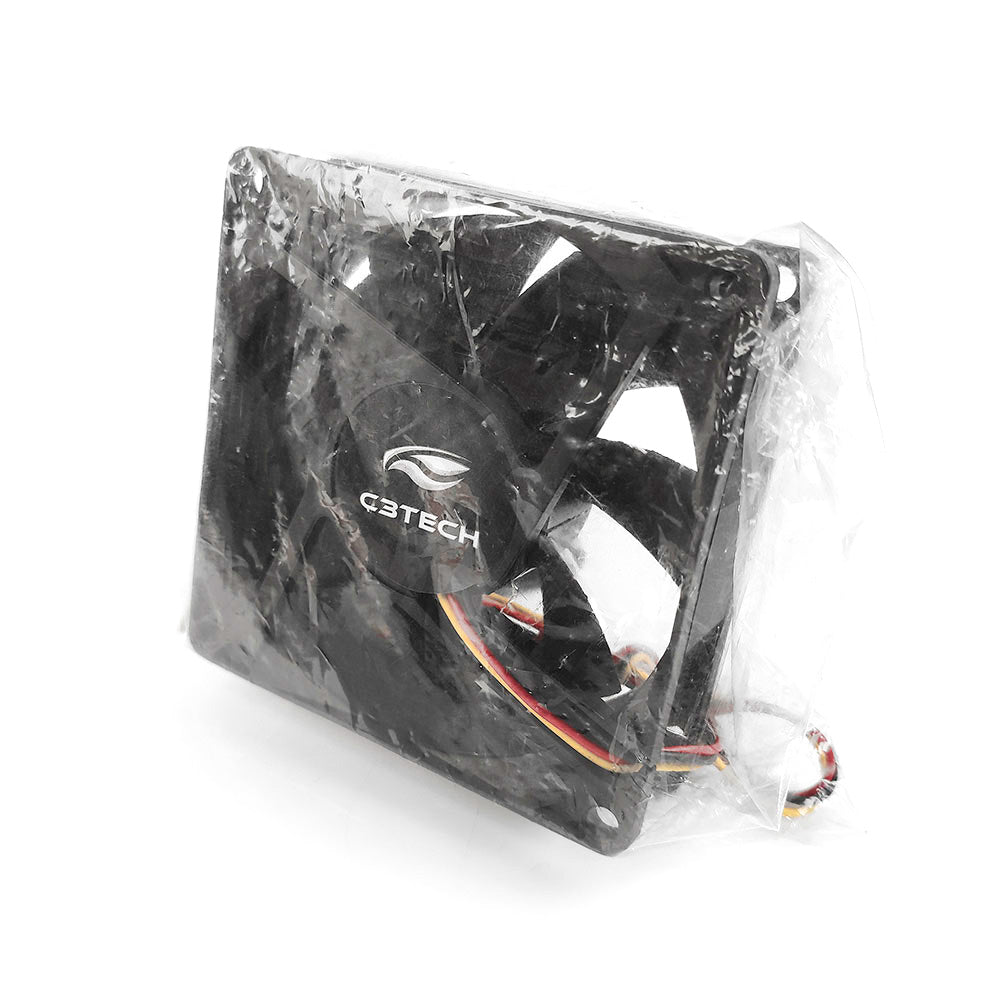 Cooler Fan C3Tech F7-MB10BK Storm 8cm Preto - Rolamento FDB 12v 2200RPM - S/Caixa