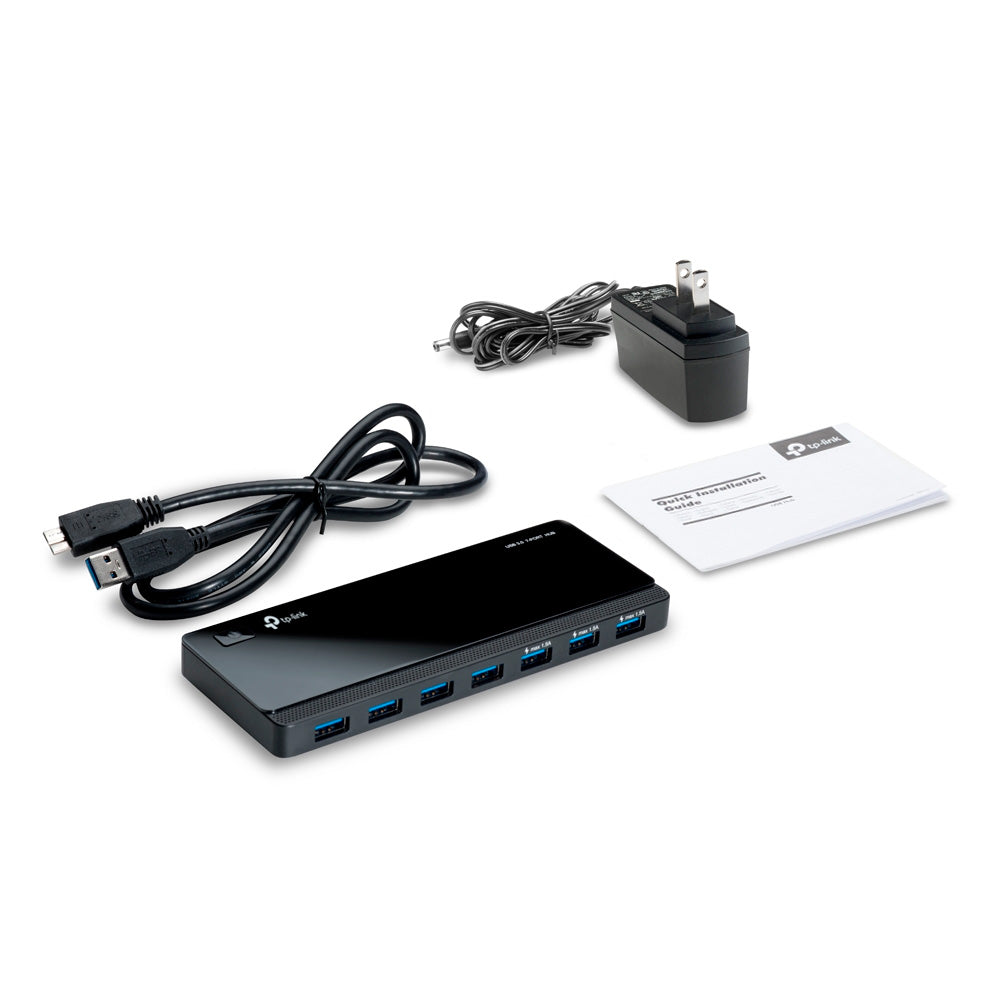 HUB USB 3.0 TP Link UH700, com 7 Portas Velocidade 5 Gbps, Fonte Externa 12V 2.5A 3 Portas 1.5A, Chipset VIA VL812
