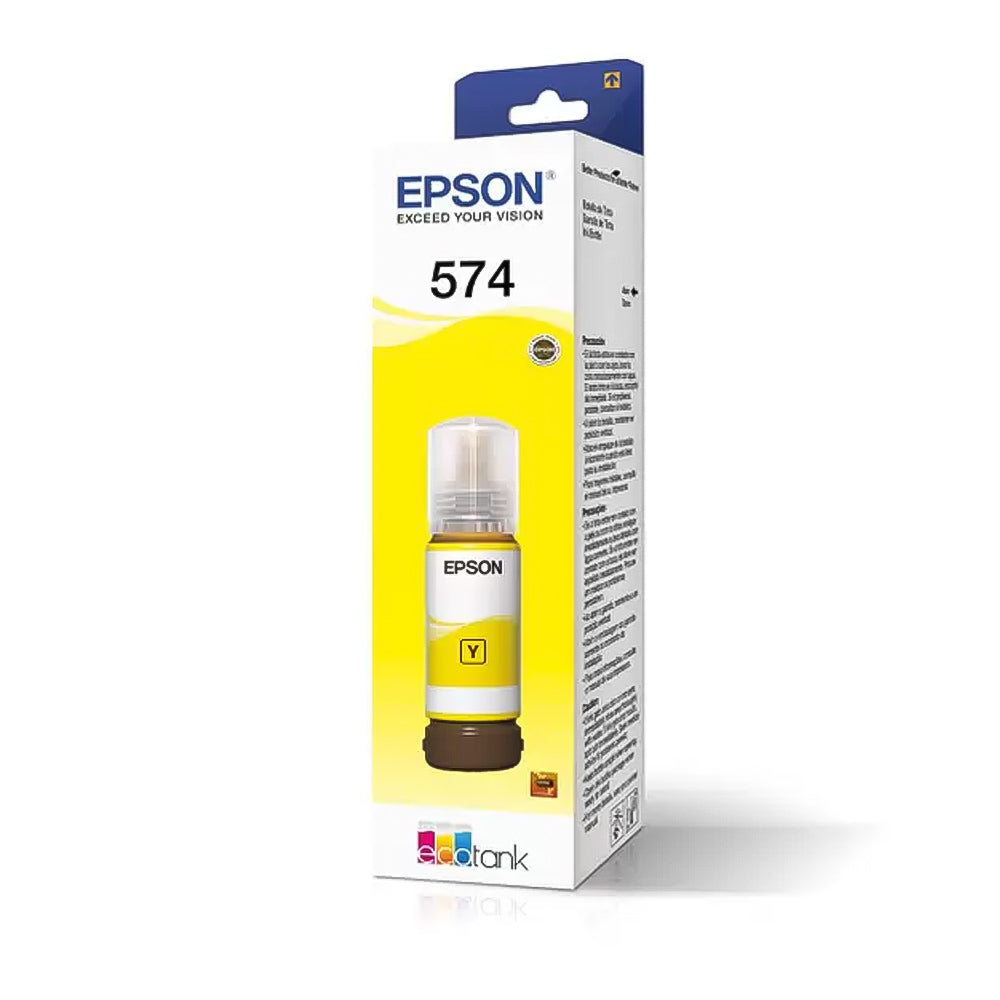 Refil de Tinta Epson 574 Amarelo Y 70ml Original T574120 para EcoTank L8050/ L18050