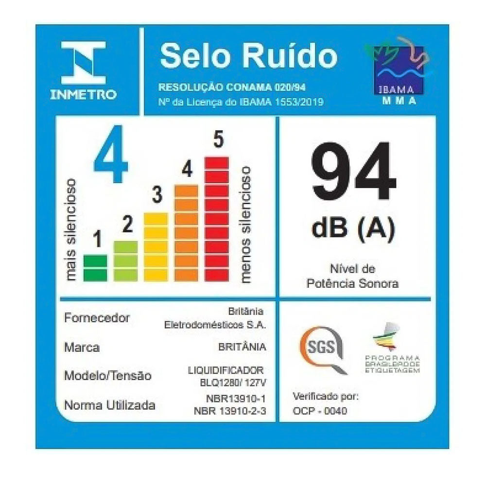 Liquidificador Britânia Pro Maxx BLQ1280P Lâminas Inox, 1150W, Capacidade 2,7L - Preto - 220V