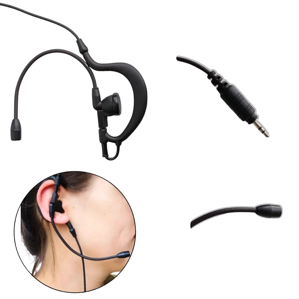 Fone de Ouvido com Microfone para Rádio Comunicador Intelbras HC20