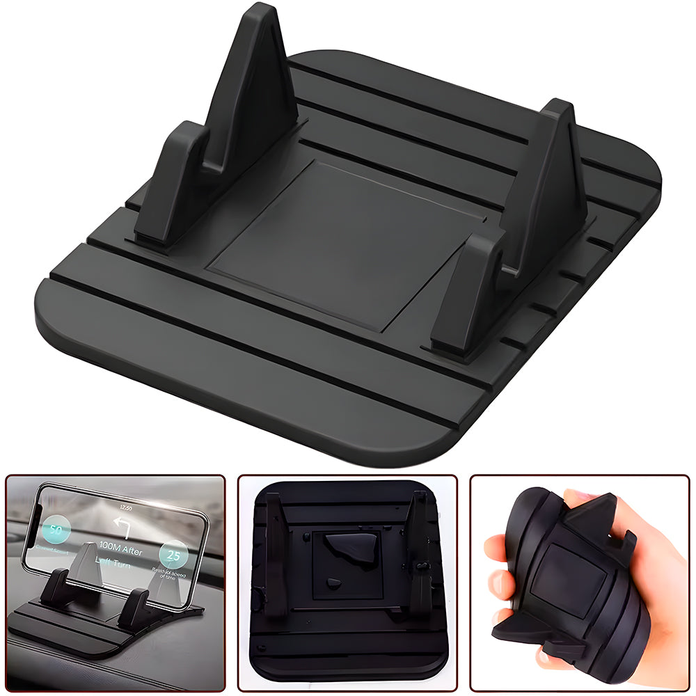Suporte De Celular Universal, Antiderrapante, Em Borracha, Para Painel De Carro, Preto