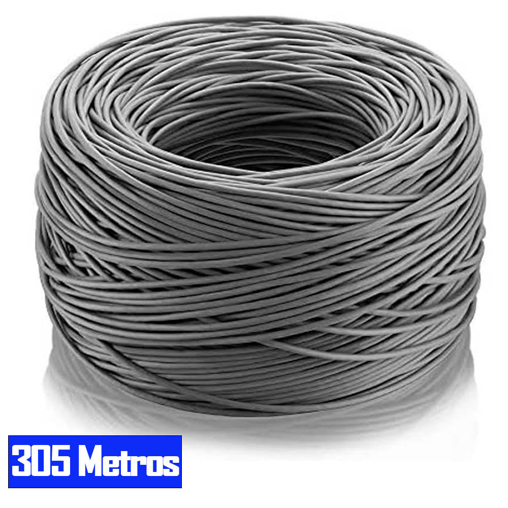 Caixa de Cabo de Rede Soho Plus Furukawa CAT6 Categoria 6- 24AWGX4P ROHS 100% Cobre Cinza