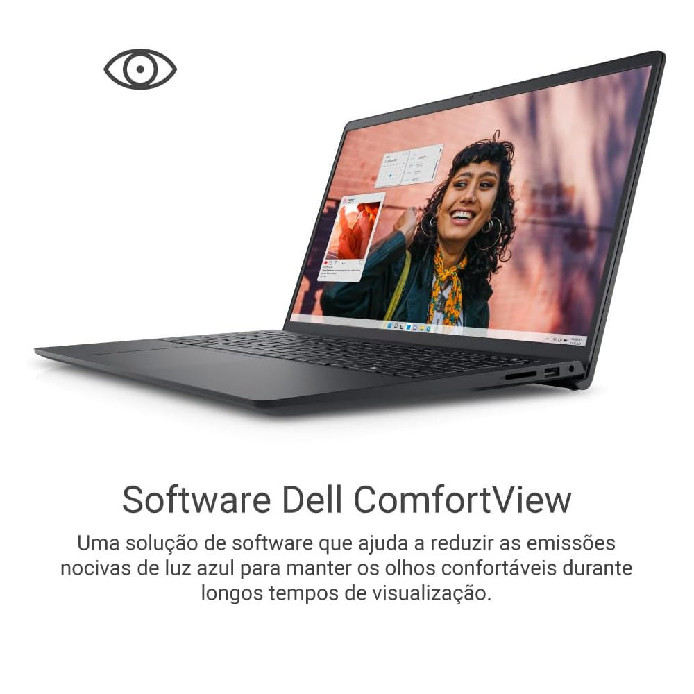 Notebook Dell Inspiron 15 I15-I1300-A30P 15.6" FHD 120Hz Intel Core i5-1334U, RAM 8GB DDR4, 512GB NVMe, Win11, Preto
