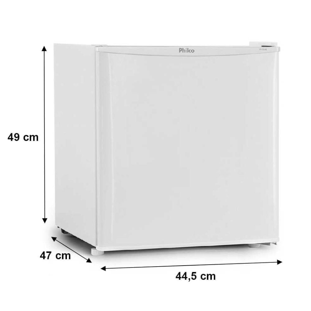 Frigobar Philco PFG50B 47 L 220V, Porta Reversível, Controle de Temperatura, Degelo Manual, Classe A+ – Branco