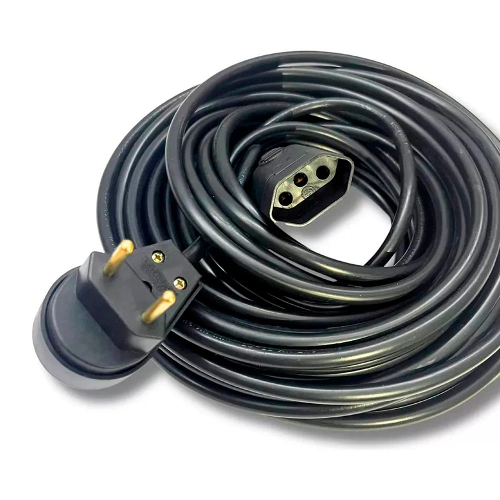 Extensão Elétrica 1.800W 10 Metros 10A Cabo PP 2x1,0 Reforçada 127v/220v - Preto