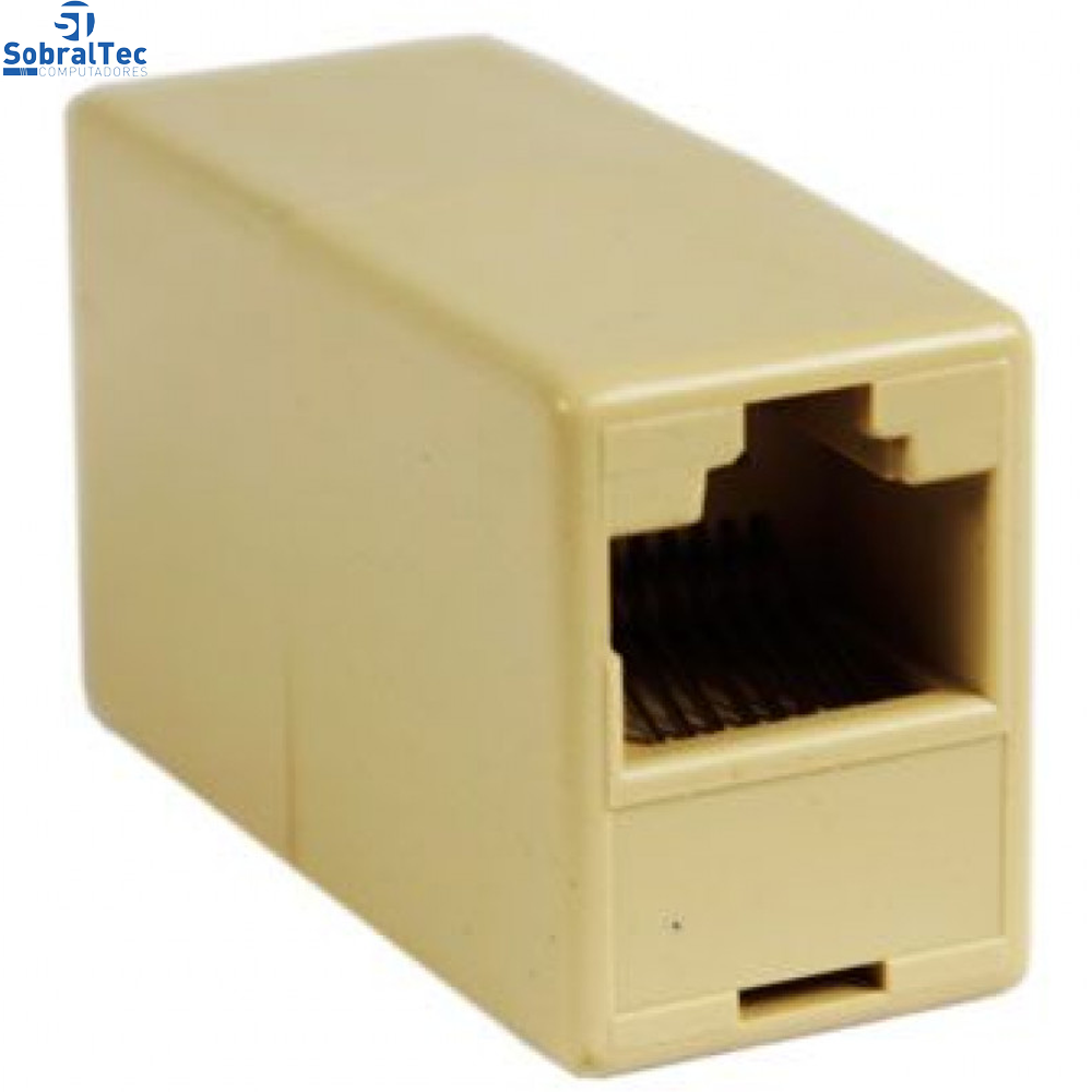 Emenda Rj45 8 vias Simples Reta