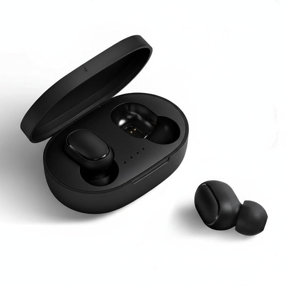 Fone de Ouvido E6S True Wireless Bluetooth 5.4, Estéreo, Até 3h de Reprodução, 10m Alcance, Case Recarregável, Preto