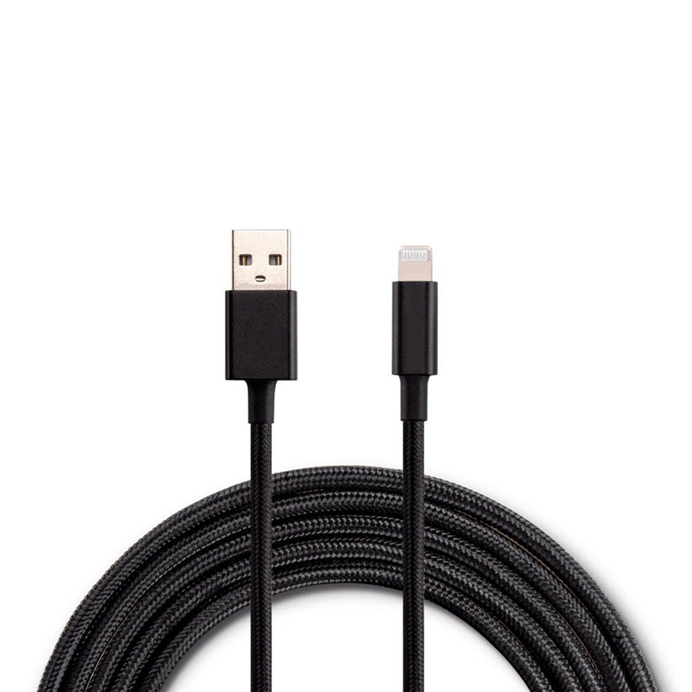 Cabo De Dados e Carregamento Turbo Para iPhone, USB Para Lightning Compatível, 1 Metro, Preto - Relog's