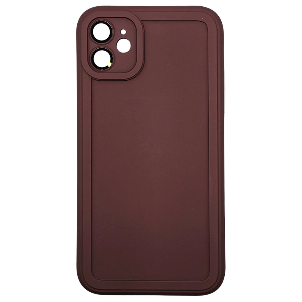 Capa Resistente Para iPhone 11, Com Suporte Clip, Anti-Impacto, Marrom
