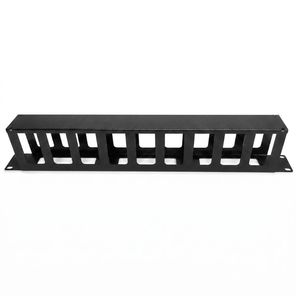 Organizador de Cabos Horizontal 1U 80mm para Rack 19"  - MAX ELETRON
