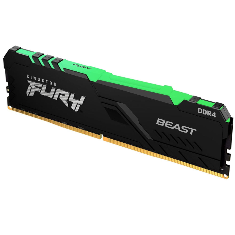 Memória RAM Desktop Gamer Kingston Fury Beast 16GB 3200Mhz, DDR4, 1.35V, CL16, KF432C16BBA/16, RGB