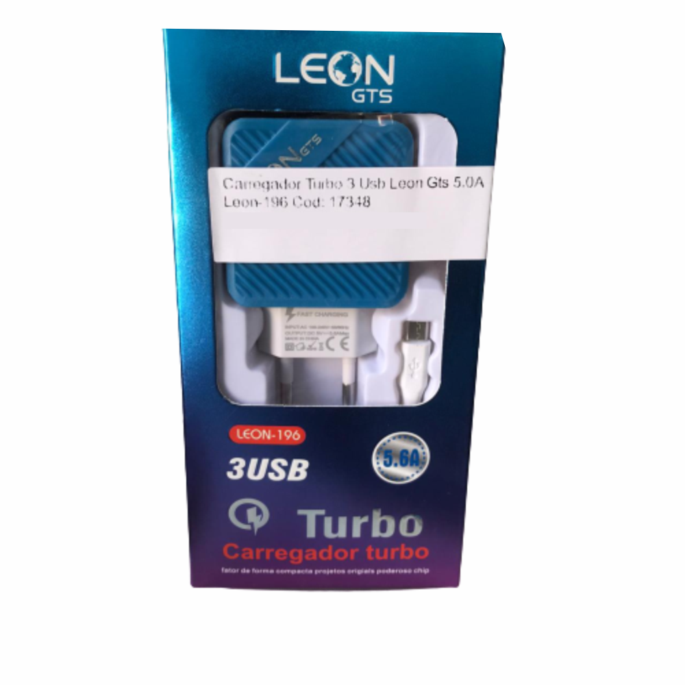 Carregador Turbo 3 Usb Leon Gts 5.0A Leon-196