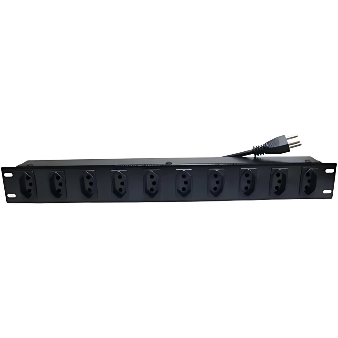 Régua Para Rack 19 de 10 Posições, 10 Amperes, Para Rack Servidor - MAX ELETRON