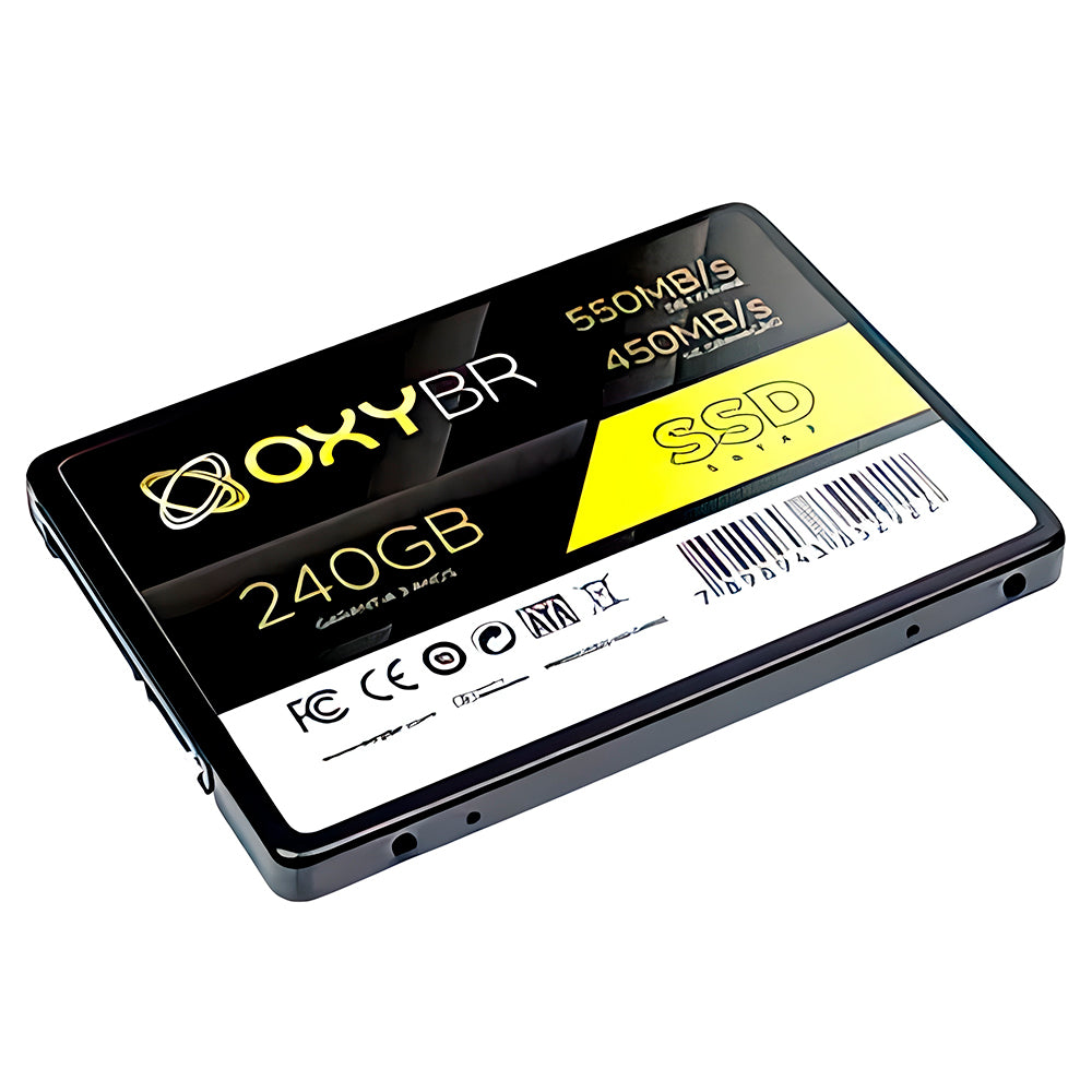 SSD 240GB OxyBR SATA3 Leitura: 550MB/s e Gravação: 450MB/s