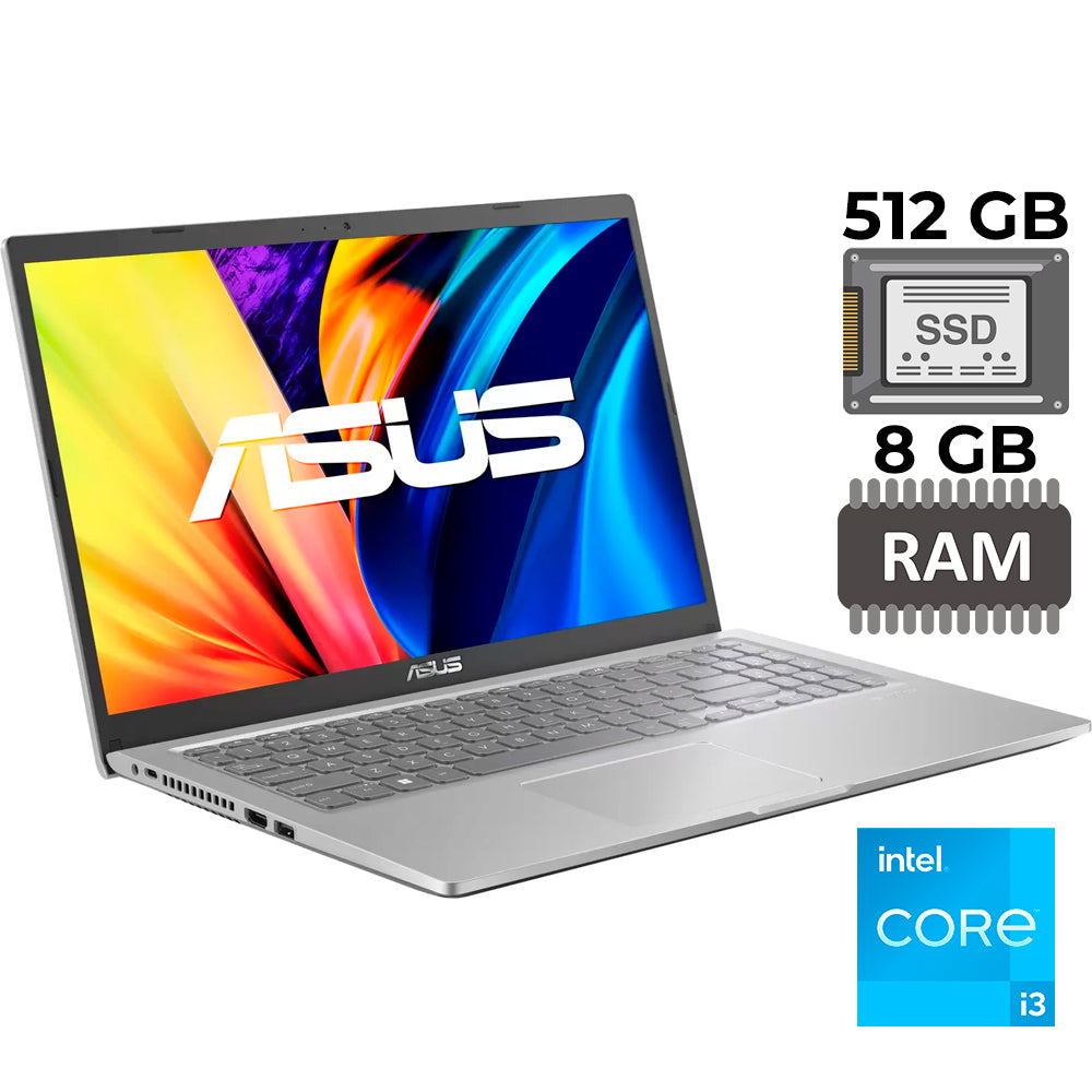 Notebook ASUS Vivobook 15, Intel Core i3 1115G4, 8GB, 512GB SSD, Tela Full HD, 15,6