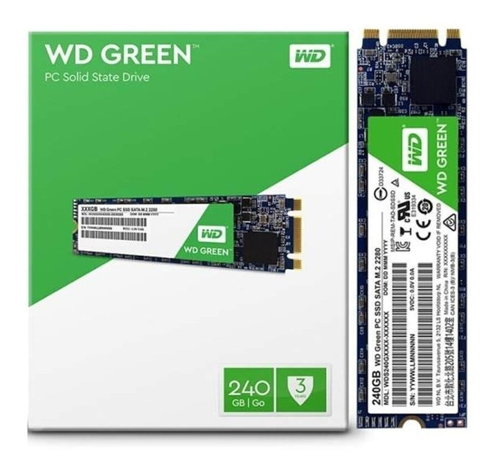 HD SSD M.2 Green 240GB Westerdigital Leitura 545MB/s- WDS240G2G0B
