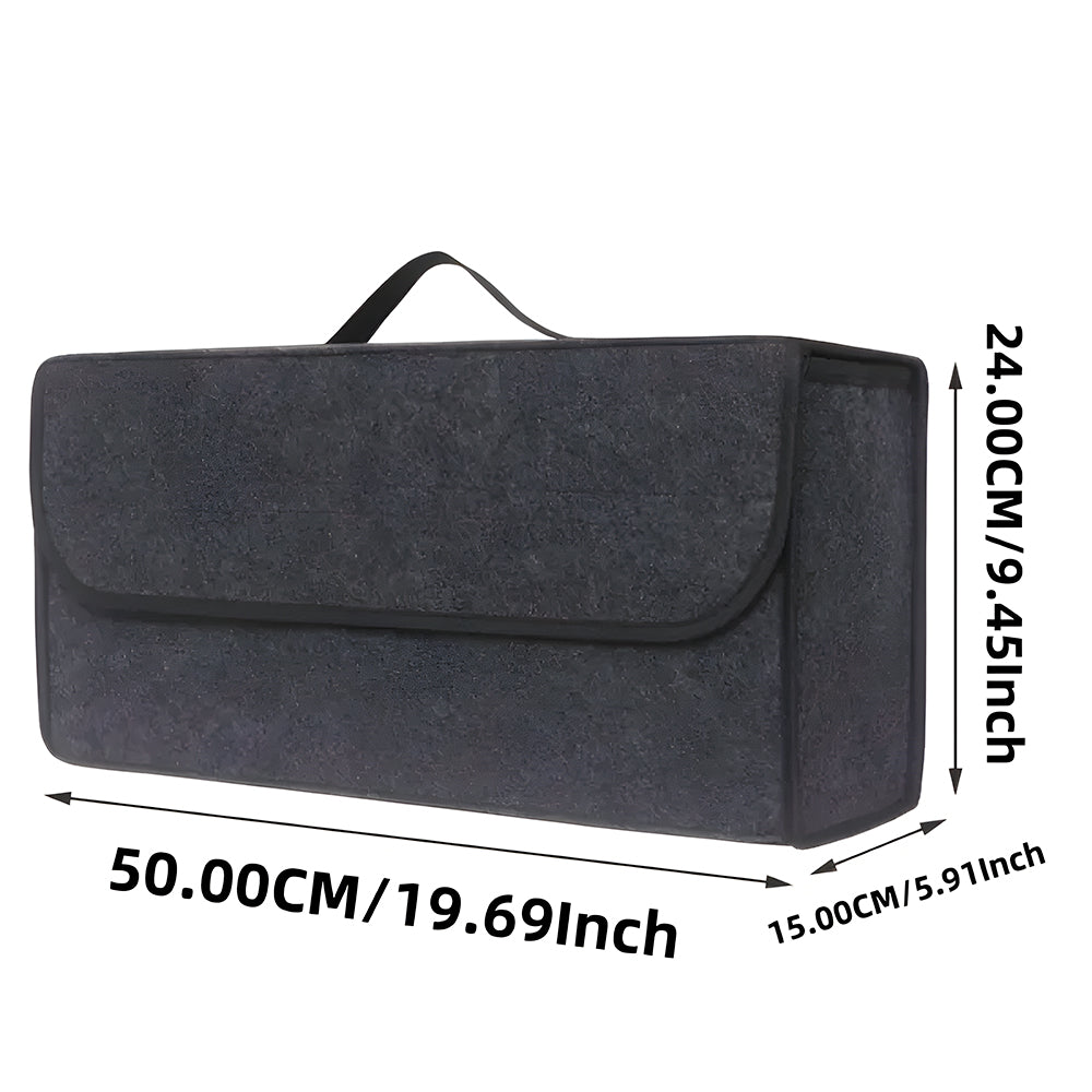 Caixa de Armazenamento Multifuncional, Dobrável, Para Porta-Malas de Carros, Cinza