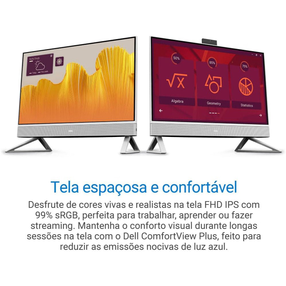 Computador Dell 24 All-in-One EC24250, 23.8" IPS Full HD, Intel Core i5, 8GB RAM, 1TB SSD, Win 11, AIO-i1303-A15, Branco