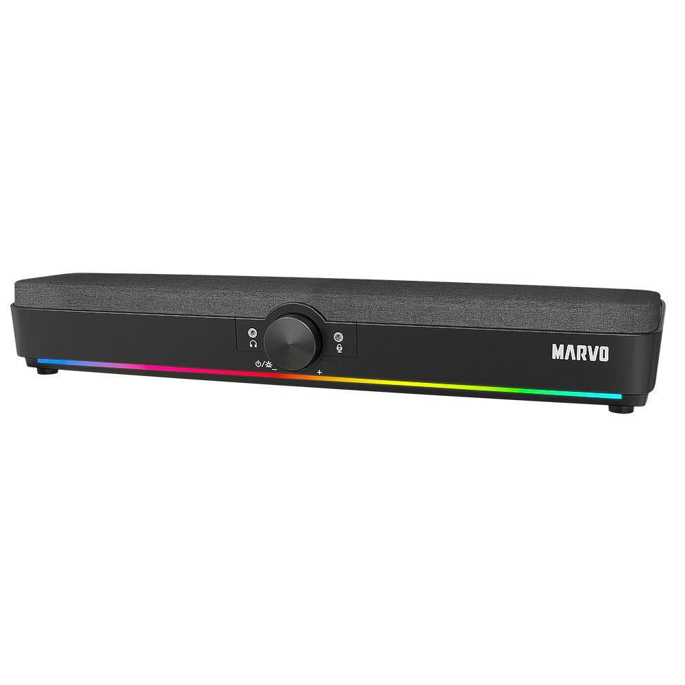 Caixa de Som Marvo SG-286, RGB, USB 2.0, Bluetooth, 5W, Preta