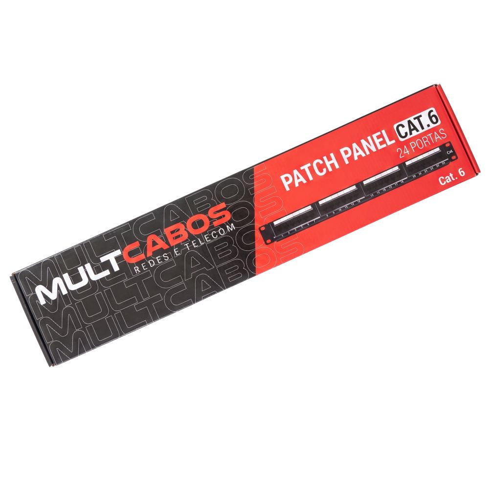 Patch Panel  24 Portas Cat6 Rj45 Certifica Fluke Rede