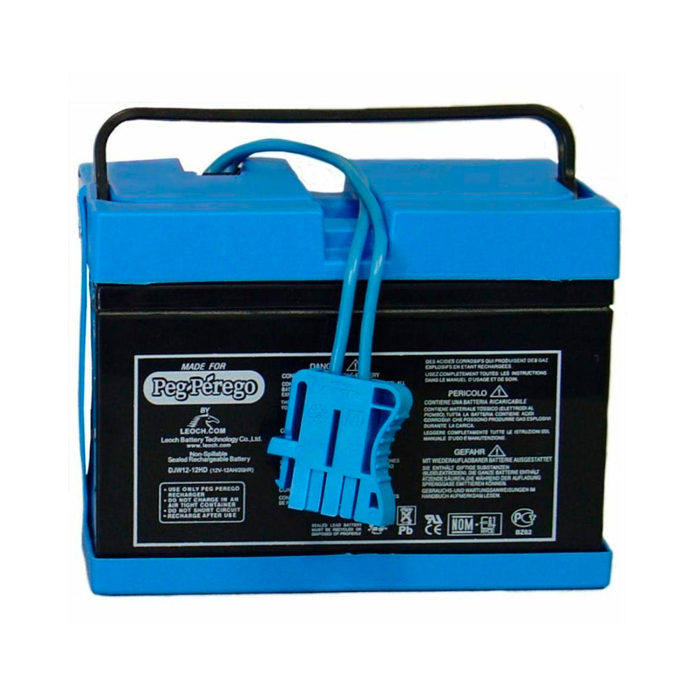Bateria Peg-Pérego 12V 8Ah para Carro Elétrico Infantil Burigotto, Preto/Azul, Compatível  T-Rex, Ranger, John Deere