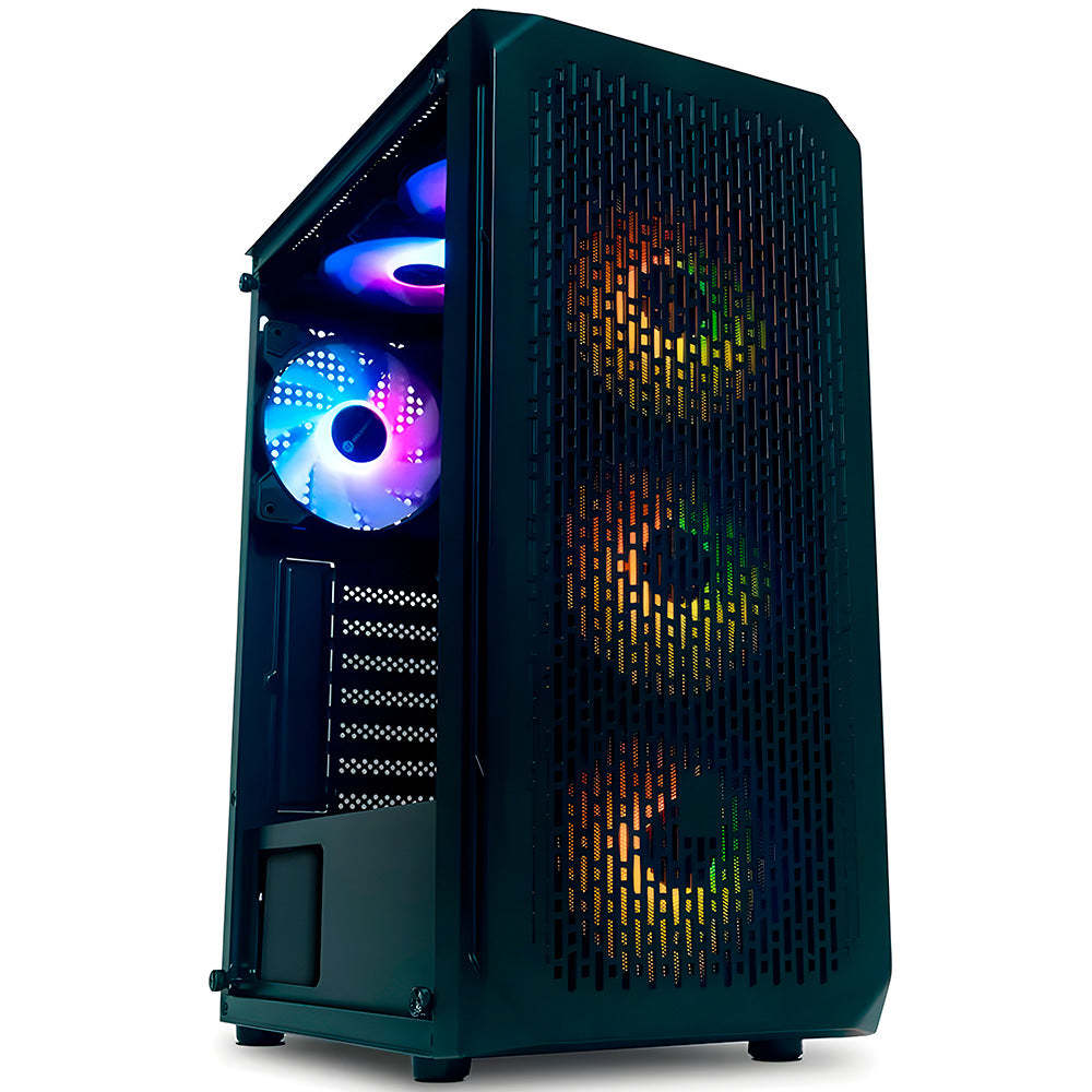 Gabinete Gamer Goldentec P1T1C GT801 RGB, Lateral Em Vidro Temperado, Sem Fonte - Preto