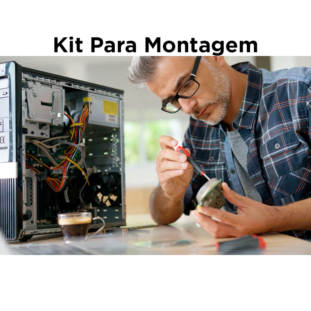 Kit Montagem de Computador, Placa Mãe ASRock LGA 1200, Processador Core i5-10400, Memória 16GB DDR4, Fonte ATX 350