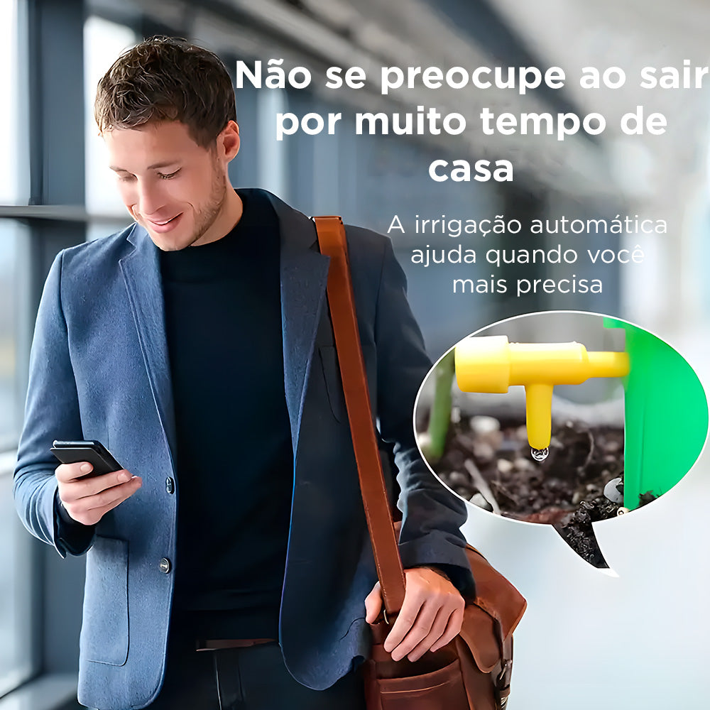 Kit Para Irrigação Com 20 Peças de Gotejadores, Válvula Acoplável