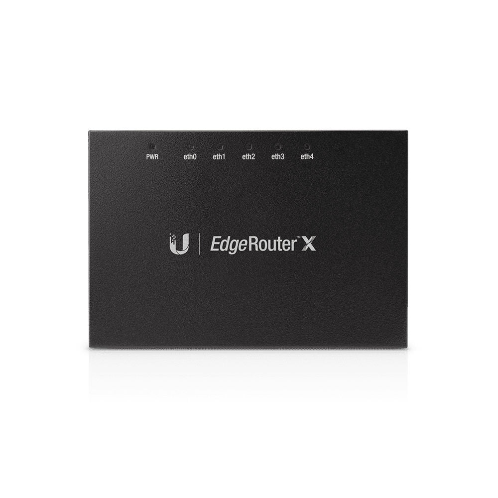 Roteador Ubiquiti EdgeRouter X ER-X, 5 Portas Gigabit RJ45 (10/100/1000 Mbps), PoE 24 V Passivo com Pass-Through, Preto