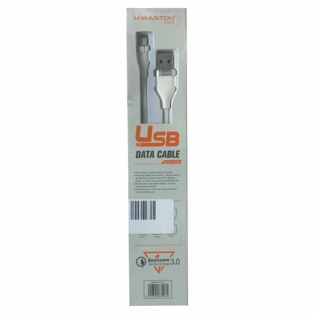 Cabo Usb V8 Data Quick Charger 3.0 Conectores Revestidos 1Mt H'maston H107-1