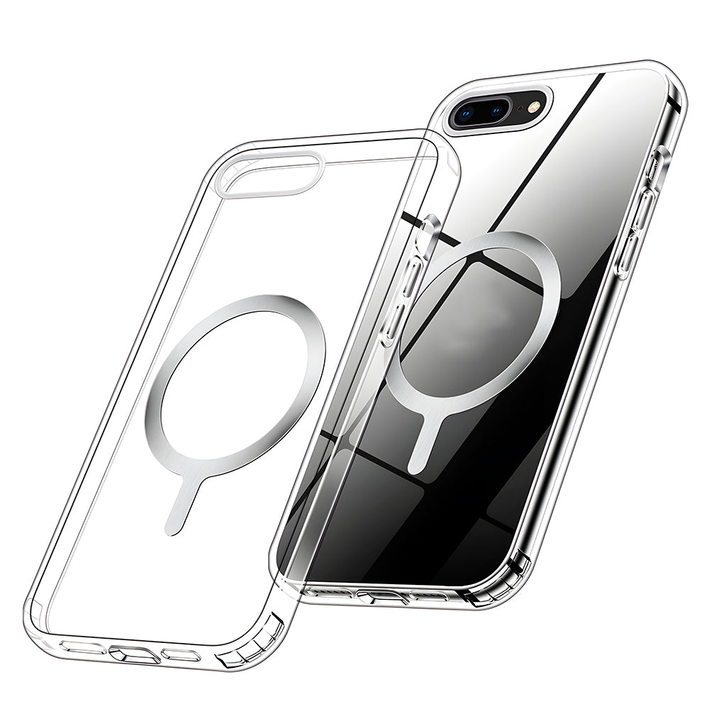 Capa Transparente, Com Suporte Para Carregamento Magnético, Para iPhone 7 / 8 Plus