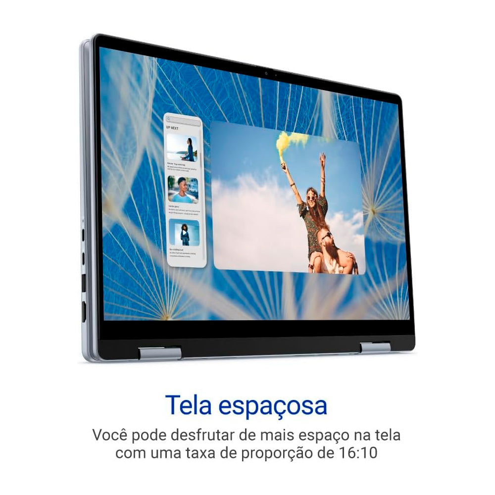 Notebook 2 em 1 Dell Inspiron 2IN1-I1300-A30 14" FHD+ Touch Intel Core i5 16GB 512GB SSD Windows 11 Prata Gelo