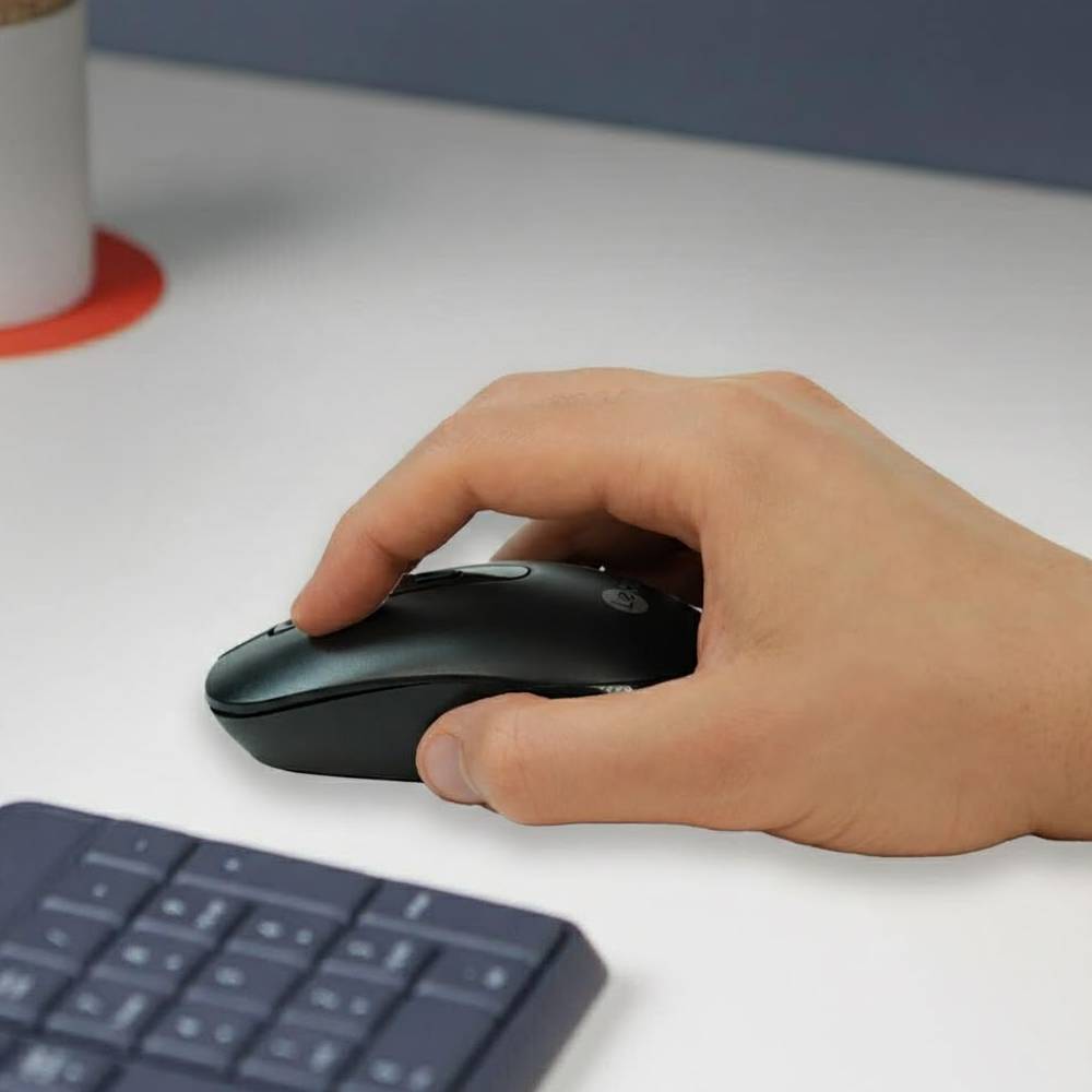 Mouse Sem Fio Lecoo WS205, Sensor Óptico 2.4GHz, 1600 DPI, Receptor USB, Ergonômico - Preto