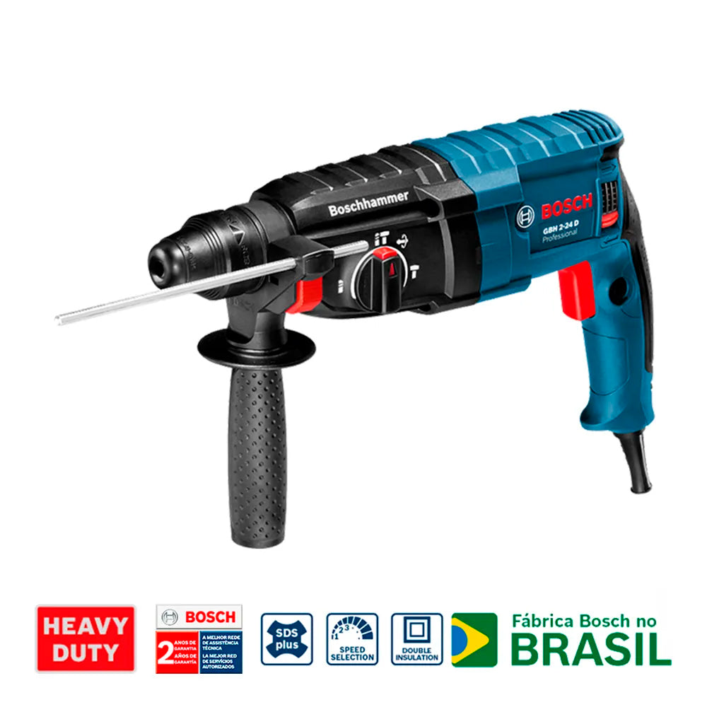 Martelete Perfurador Bosch Gbh 2-24 D 820W 220V Com Maleta