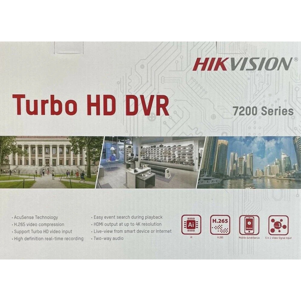 Gravador Digital DVR Hikvision, 16 Canais H.265+, 3K 5MP, Turbo HD 7200 Series Acusense, S/HD - iDS-7216HQHI-M1/S