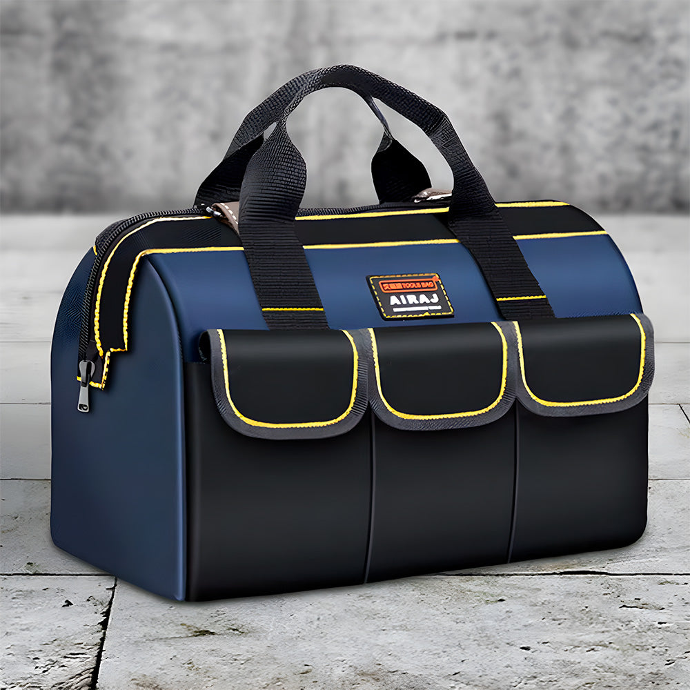 Bolsa de Ferramentas Multifuncional, Resistente a Água, Com 5 Bolsos, Tecido Oxford, AIRAJ, Preto/Azul
