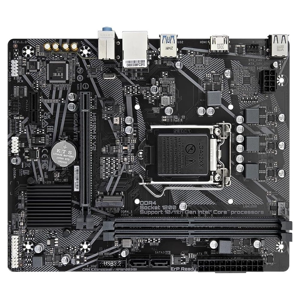 Placa Mãe Gigabyte H510M K V2 M.2, LGA 1200, DDR4 até 64GB, 10ª/11ª Geração Intel, HDMI