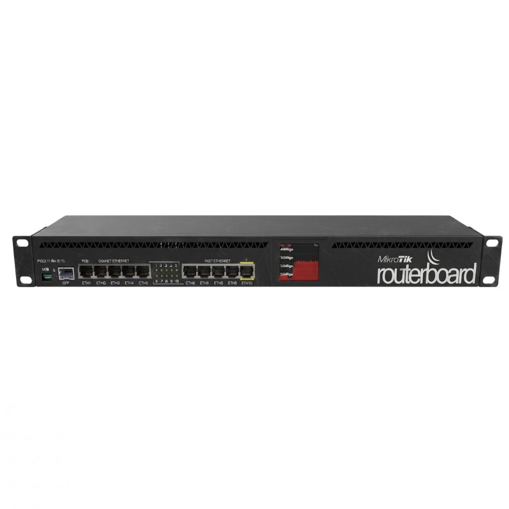 MikroTik RB2011UiAS-RM Router Board 10 Portas Gigabit + SFP 1U Rack com PoE e Gerenciamento Avançado - Seminova