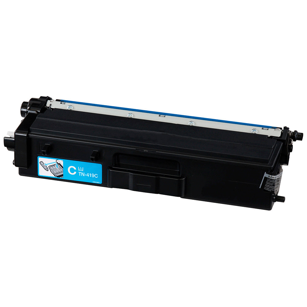 Cartucho de Toner Compatível Brother, TN419CY, Ciano, Para HLL8360CDW, MFCL8610, MFCL8900CDW, MFCL9570CDW, Premium 9K