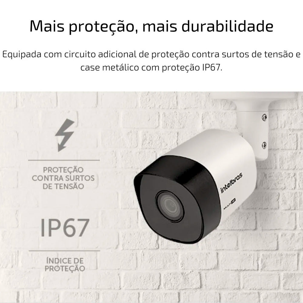 Câmera de Segurança Multi HD Intelbras VHD 3120 Bullet G7, HD 720P, Lente Infravermelho, 3.6mm