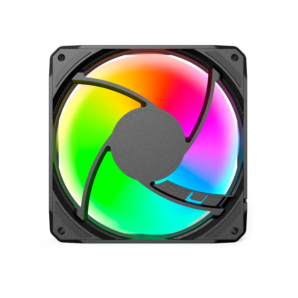 Cooler Fan C3Tech F9-L180BKM RGB, 120 mm, Rolamento Hidráulico, Molex 4 Pinos, Preto