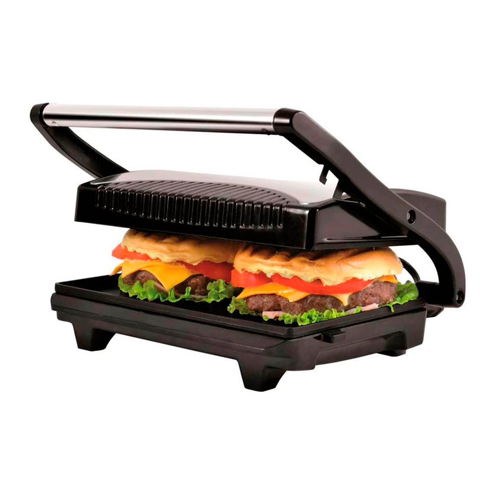 Sanduicheira Britânia Press Chapa Ondulada, GRILL PRESS 127v, Lisa BGR27I 850W - Preto/Inox