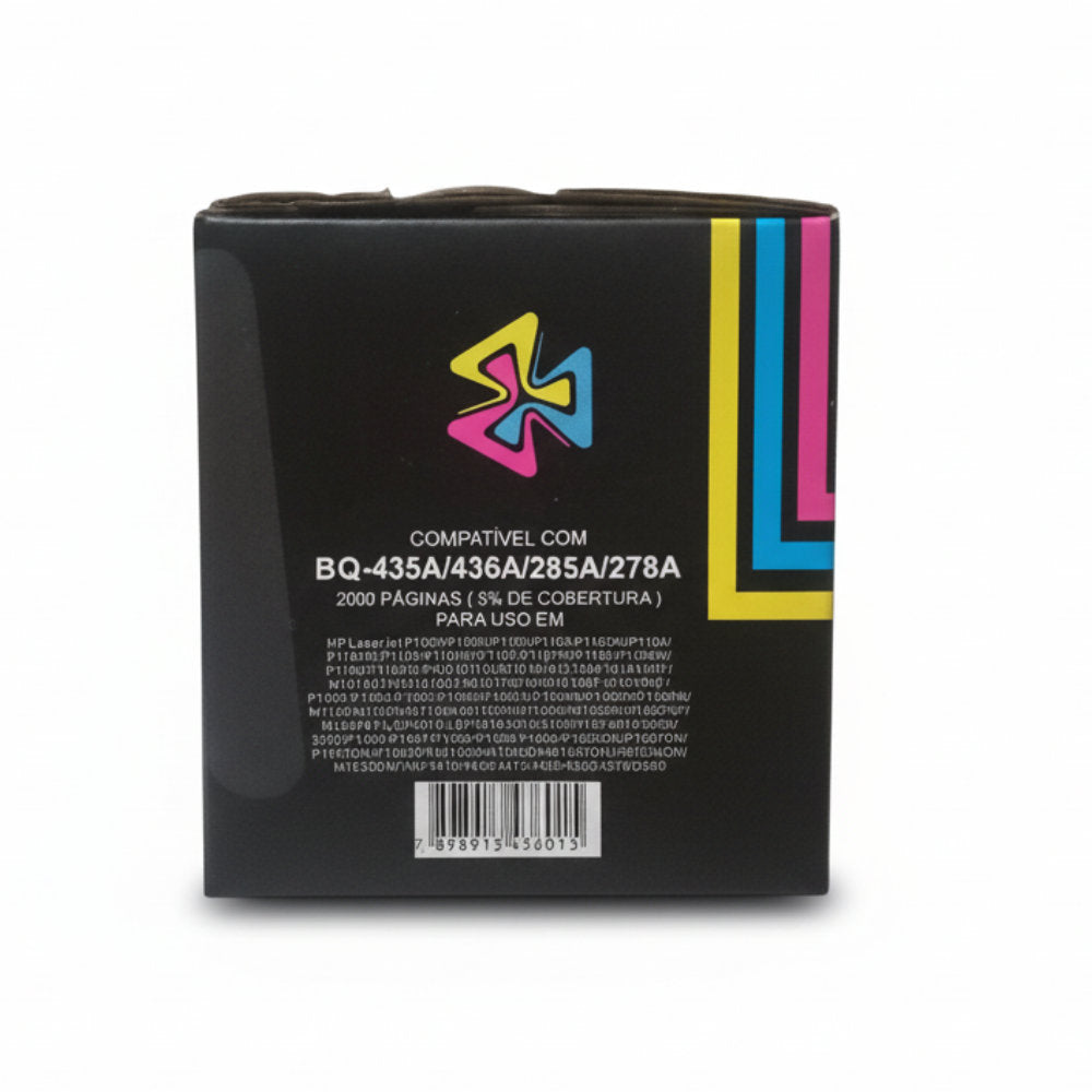 Toner Compatível HP ByQualy 435A/436A/285A/278A, P1006/M1120/M1212/M1132/P1102W, 2K