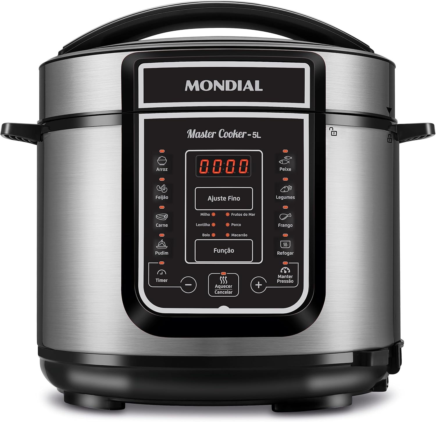 Panela de Pressão Elétrica Digital Mondial Master Cooker 5L, 220V, 900W,Com 14 Funções Pré-Progamadas, PE-38 (Preto)