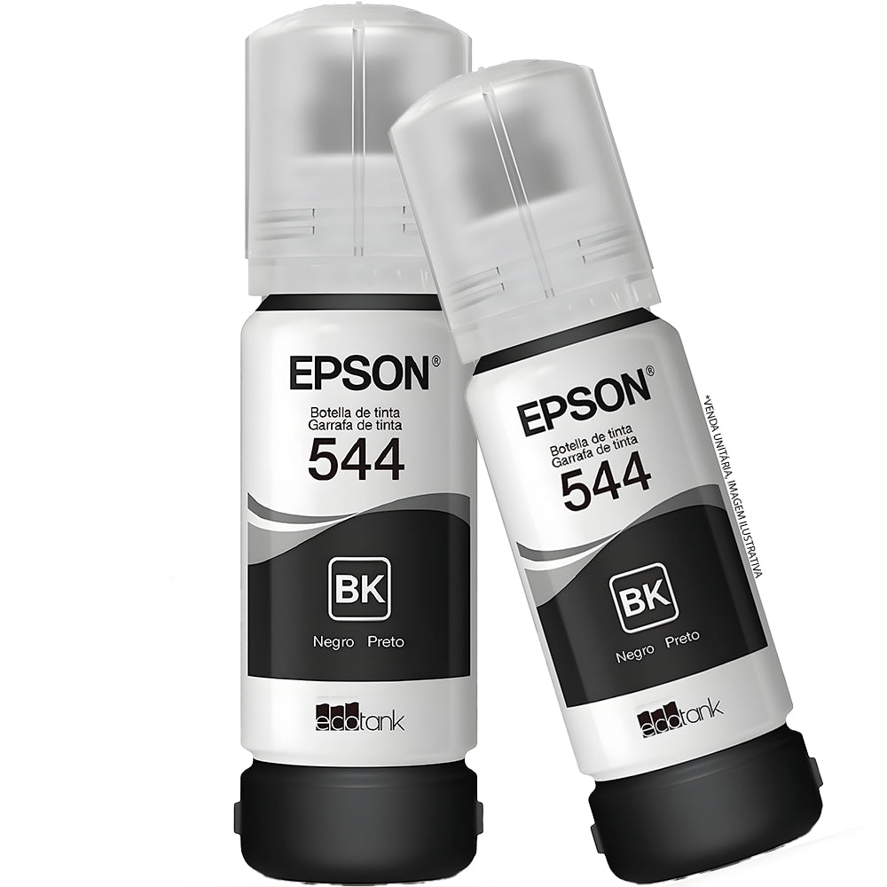 Refil de Tinta Epson Preto 544-T544120 Original P/EcoTank L3110 L5190 L3150 L3210 L3250 Rende 4.500 Paginas (Fora da CX)