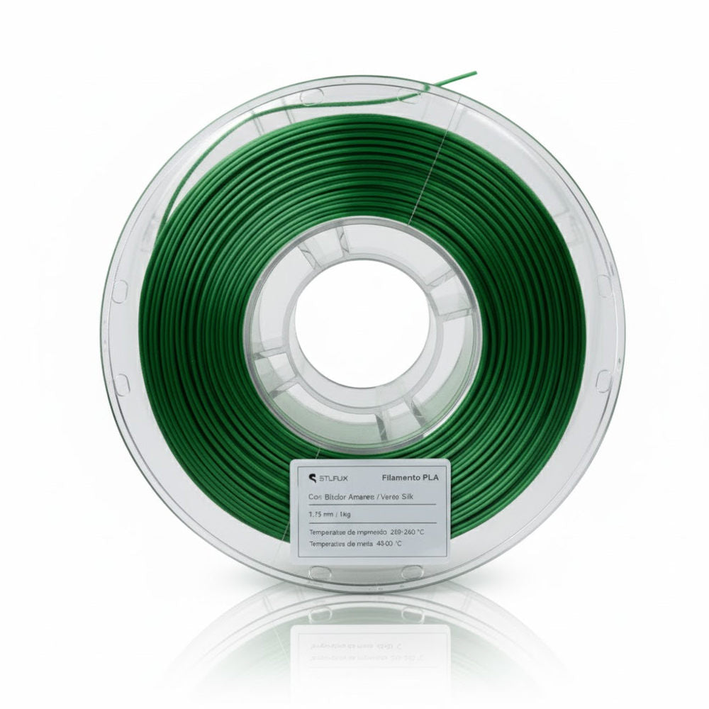 Filamento PLA STLFLIX Verde Amarelo 1.75mm 1kg Para Impressora 3D